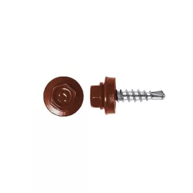   Rögzítő csavar fémhez, RAL8004 (téglavörös) - 4,8*19mm