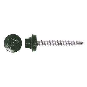   Rögzítő csavar fához, RAL6020 (katonai zöld) - 4,8*35mm - 50db