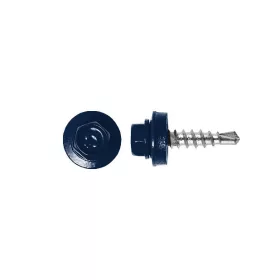 Rögzítő csavar fémhez, RAL5010 (kék) - 4,8*19mm