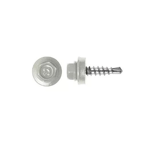 Rögzítő csavar fémhez, RAL9002 (törtfehér) - 4,8*19mm