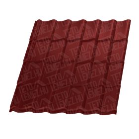   Hullám cserepeslemez, RAL 3011 fényes (meggypiros) 0,5mm vastag