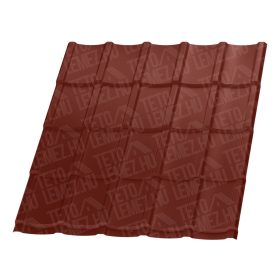   Hódfarkú cserepeslemez, RAL 3009 fényes (bordó) 0,45mm vastag