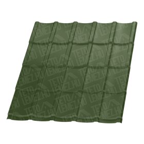   Hódfarkú cserepeslemez, RAL 6011 fényes (világos zöld) 0,45mm vastag