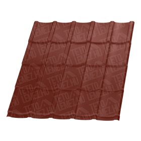   Hódfarkú cserepeslemez, RAL 3009 matt (bordó) 0,45mm vastag
