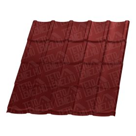   Hódfarkú cserepeslemez, RAL 3011 fényes (meggypiros) 0,5mm vastag