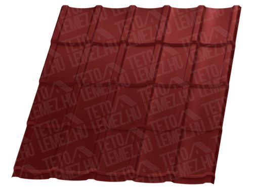 Hódfarkú cserepeslemez, RAL 3011 fényes (meggypiros) 0,5mm vastag