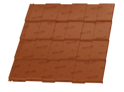 Hexa cserepeslemez, RAL 8004 fényes (téglavörös) 0,5mm vastag