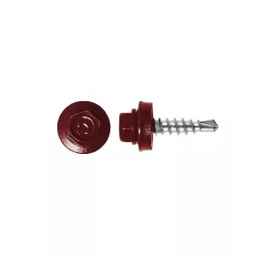 Rögzítő csavar fémhez, RAL3011 (meggypiros) - 4,8*19mm