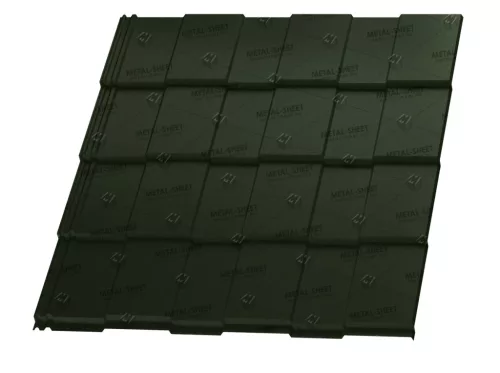 Hexa cserepeslemez, RAL 6020 fényes (katonai zöld) 0,5mm vastag