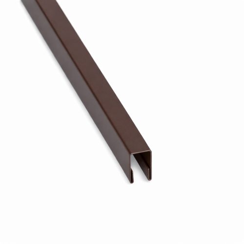 T8 trapézlemezt lezáró U profil RAL 8017 matt (csokibarna), Hossz: 2000mm