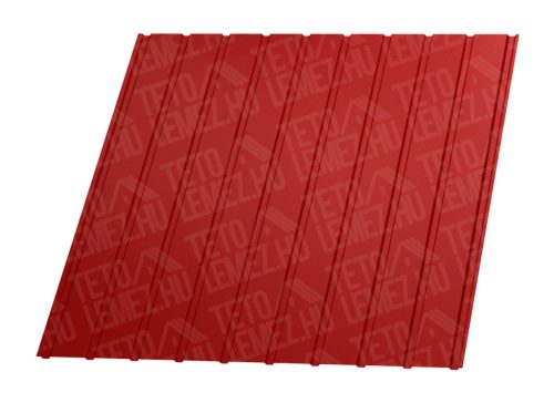 T8 trapézlemez, RAL 3000 fényes (tűzpiros) - vtg.: 0,50mm