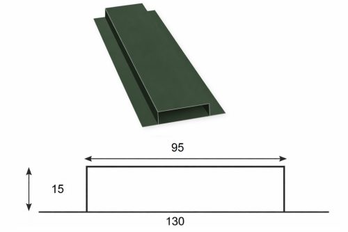 Omega kerítéselem - RAL6020 fényes (Katonai zöld)