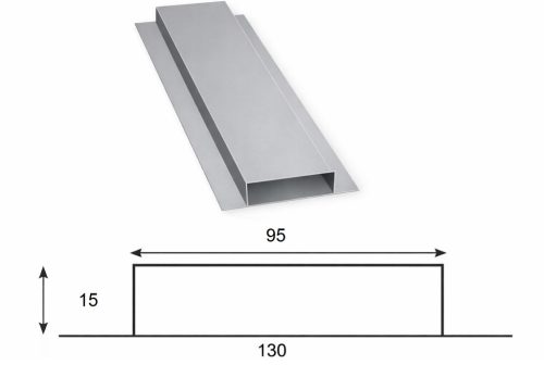 Omega kerítéselem - RAL9006 fényes (Ezüstmetál)