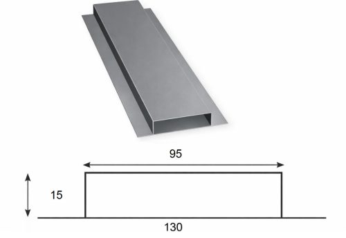 Omega kerítéselem - RAL9007 fényes (Grafitmetál)