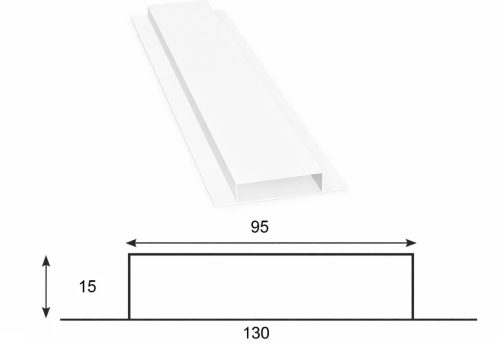 Omega kerítéselem - RAL9010 fényes (Hófehér)