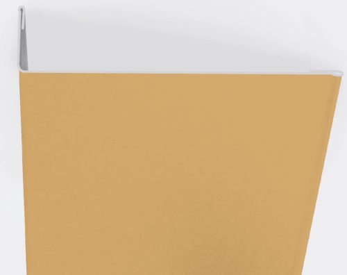 Aszimmetrikus sarokelem RAL 1002 fényes (gabona sárga), Hossz: 2000 mm