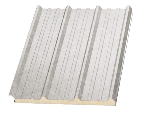 4 cm PUR tető szendvicspanel, RAL 9002 (tört fehér) - Egyedi méretben