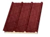 12 cm Tető szendvicspanel, kőzetgyapot töltéssel, RAL 3011 (meggypiros)