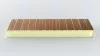 10 cm PUR Fal szendvicspanel - Aranytölgy, Hossz: 6.000mm 