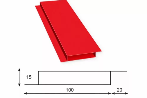 Simetra kerítéselem - RAL 3000 fényes (tűzpiros)