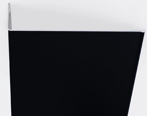 Aszimmetrikus sarokelem RAL 9005 matt (fekete), Hossz: 2000 mm