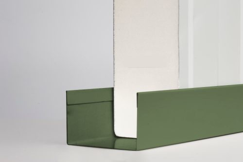 Szendvicspanel fogadó profil RAL 6011 fényes (világos zöld), Hossz: 2000 mm