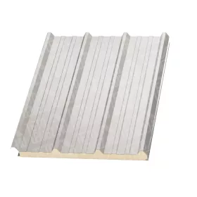   15 cm Tető szendvicspanel, kőzetgyapot töltéssel, RAL 9002 (törtfehér)