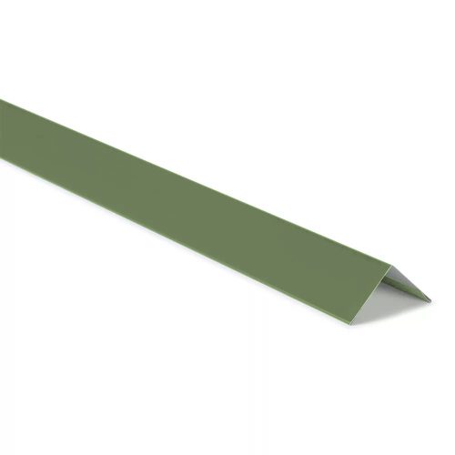Sarok szegély T8 kerítéselemhez RAL 6011 fényes (világos zöld), Hossz: 2000 mm