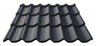 ALFA cserepeslemez, UTK 24 matt (antracit szürke) 0,5mm vastag