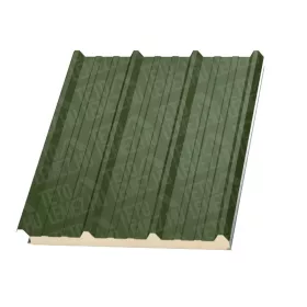   15 cm Tető szendvicspanel, kőzetgyapot töltéssel, RAL 6011 (világos zöld)