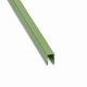 T20 trapézlemezt lezáró U profil, Fényes RAL6011 (világos zöld), Hossz: 2000mm