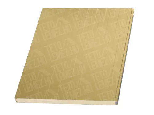 15 cm Fal szendvicspanel, kőzetgyapot töltéssel, látszó rögzítéssel, RAL 1002 (gabonasárga)