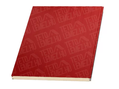 10 cm Fal szendvicspanel, látszó rögzítéssel, RAL 3000 (tűzpiros)