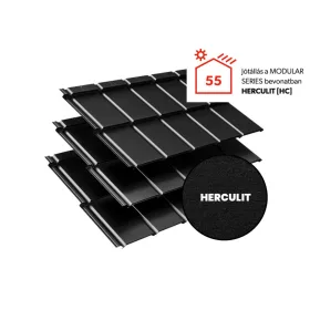  IZI ROOF látszó rögzítésű moduláris cserepeslemez, HC9005 matt (fekete) 0,5mm vastag