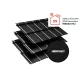IZI ROOF látszó rögzítésű moduláris cserepeslemez, HC9005 matt (fekete) 0,5mm vastag