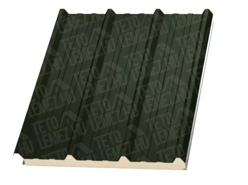 6 cm Tető szendvicspanel,  RAL 6020 (katonai zöld)