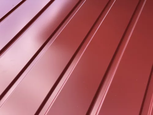 T7 trapézlemez, RAL 3009 (bordó) - vtg.: 0,5mm SAJÁT GYÁRTÁS