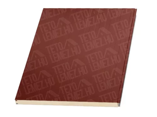 8 cm Fal szendvicspanel, rejtett rögzítéssel, RAL 3009 (bordó)