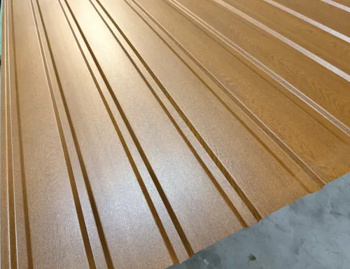 T7 trapézlemez, aranytölgy (egy oldalas) - vtg.: 0,45mm SAJÁT GYÁRTÁS