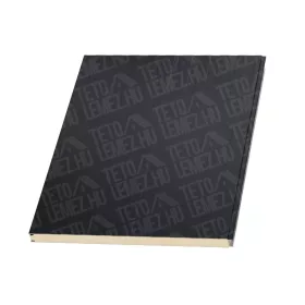   12 cm Fal szendvicspanel, kőzetgyapot töltéssel, látszó rögzítéssel, RAL 7016 (antracit szürke)