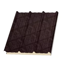   12 cm Tető szendvicspanel, kőzetgyapot töltéssel, RAL 8017 (csokibarna)