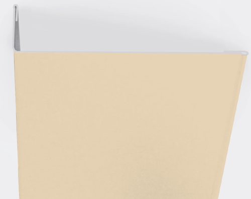 Aszimmetrikus sarokelem RAL 1015 fényes (bézs), Hossz: 2000 mm