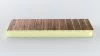 10 cm PUR Fal szendvicspanel, látszó rögzítéssel, Sötétdió 0,45/0,35 mm