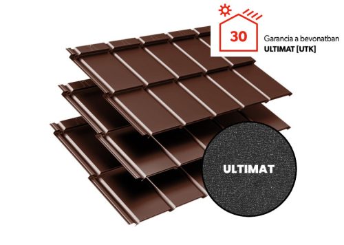 IZI LOOK rejtett rögzítésű moduláris cserepeslemez, UTK31 matt (csokibarna) 0,5mm vastag