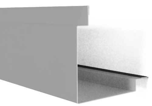 Szendvicspanel saroktakaró elem RAL 9006 fényes (ezüstmetál), Hossz: 2000 mm
