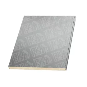  12 cm Fal szendvicspanel, rejtett rögzítéssel, RAL 9006 (ezüstmetál)