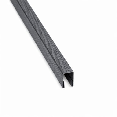 T8 trapézlemezt lezáró U profil, Antracit tölgy, Hossz: 2000mm
