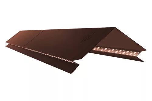 Kiszellőztetett gerincelem Lambda lemezhez RAL 8017 fényes (csokibarna), Hossz: 1.000 mm