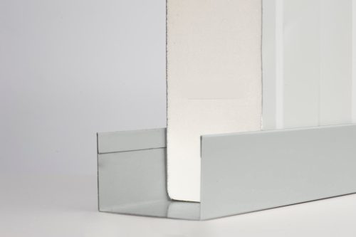 Szendvicspanel fogadó profil RAL 7035 fényes (világos szürke), Hossz: 2000 mm