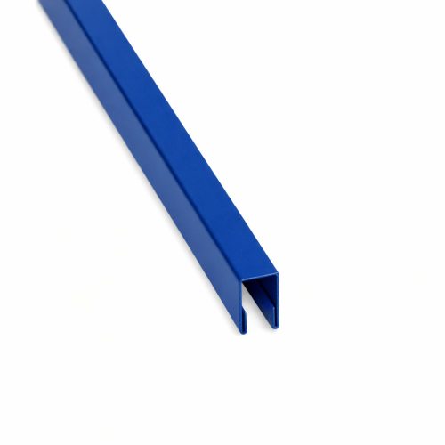 T8 trapézlemezt lezáró U profil, Fényes RAL5010 (kék), Hossz: 2000mm